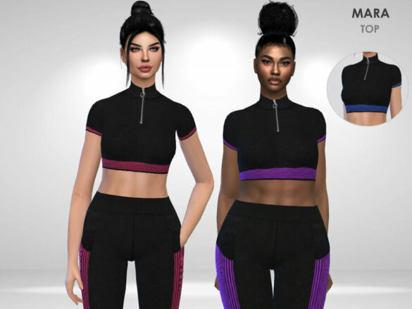 The Sims 4 Mara Top by Puresim