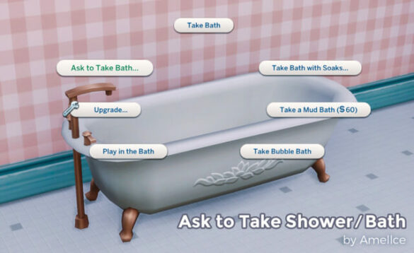 The Sims 4 mod ask to take shower