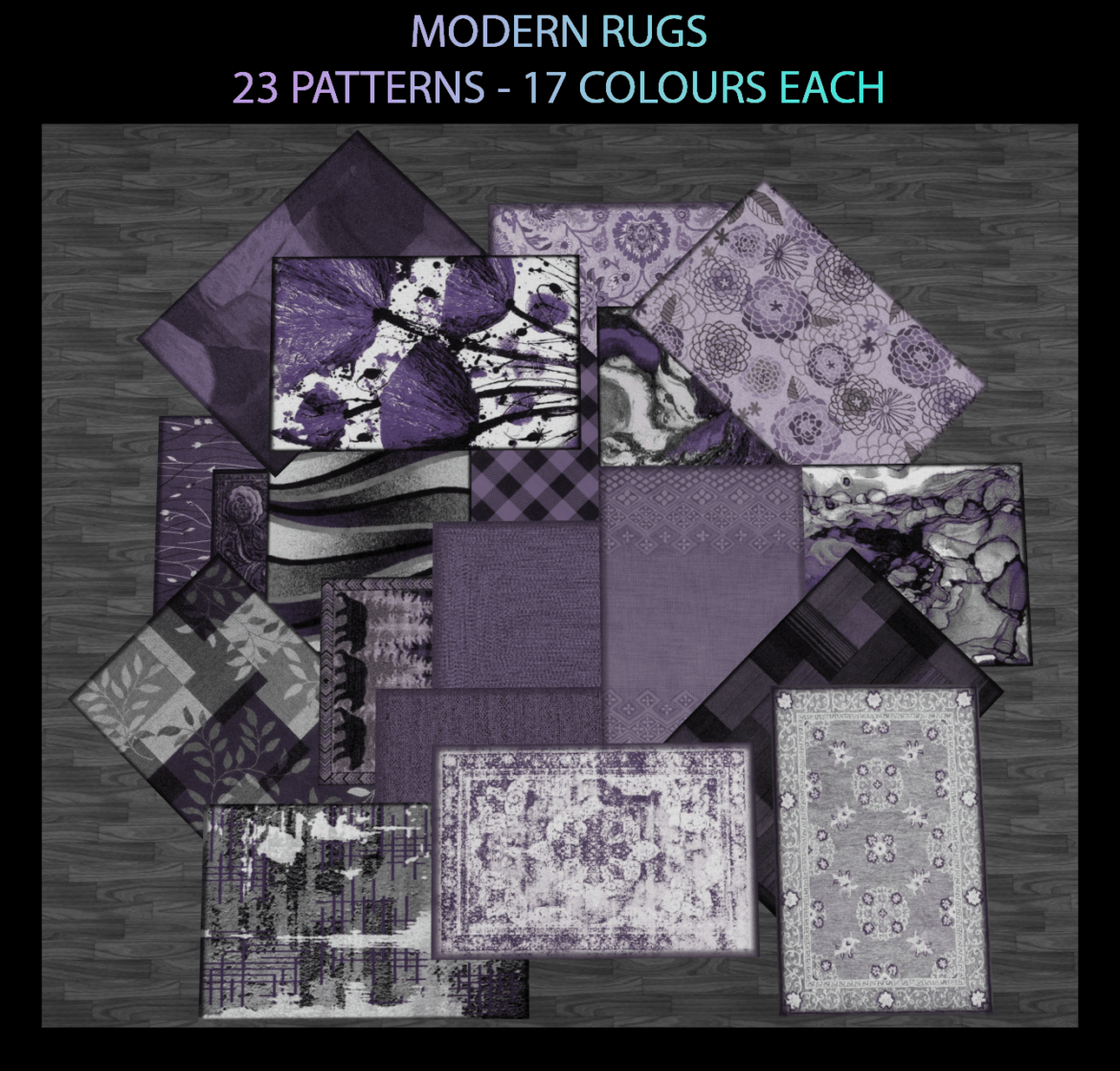 Modern Rugs – 23 Styles – 17 Colours Each