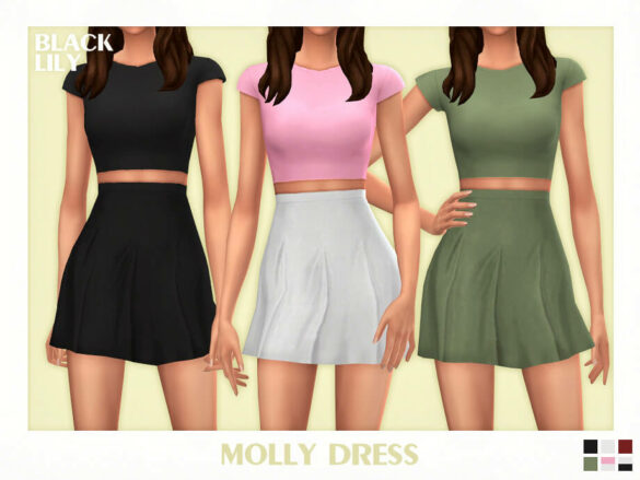 The Sims 4 Molly Dress by Black Lily at TSR