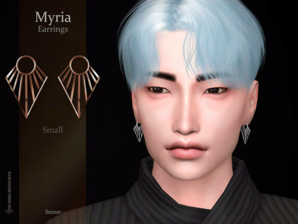 The Sims 4 Myria Earrings (Small) by Suzue at TSR