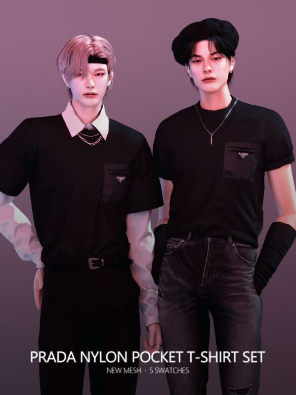 The Sims 4 Nylon Pocket T-Shirt Set at Rona Sims