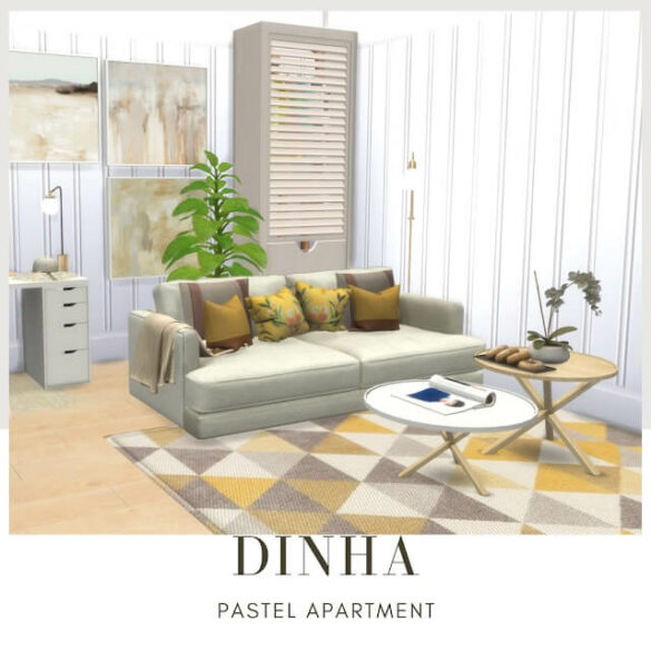 The Sims 4 PASTEL APARTMENT at Dinha Gamer