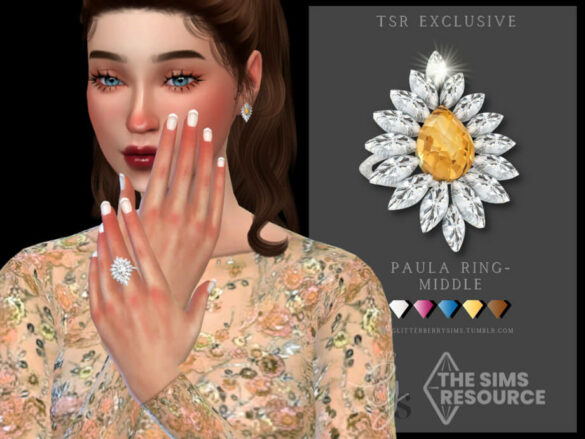 The Sims 4 Paula Ring- Middle by Glitterberryfly