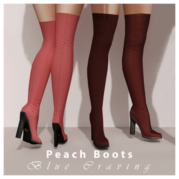 The Sims 4 PEACH BOOTS at Blue Craving