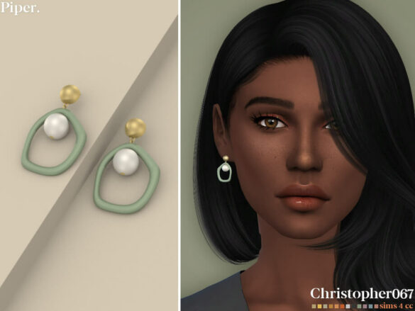 The Sims 4 Piper Earrings by christopher067 at TSR