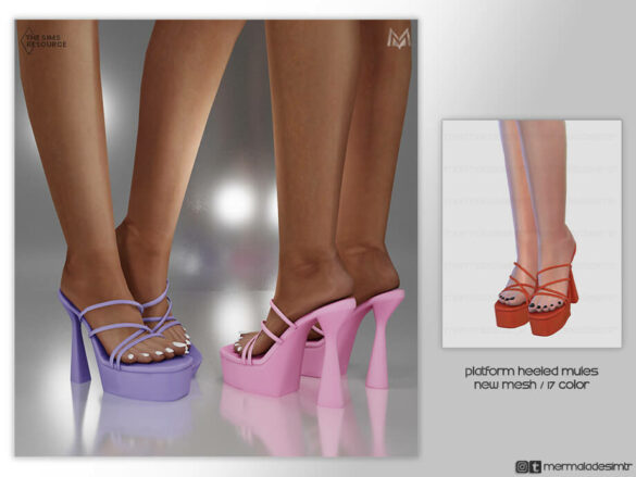 The Sims 4 Platform Heeled Mules S05 by mermaladesimtr