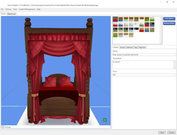 Queen Bed Double Modified at Anna Quinn Stories