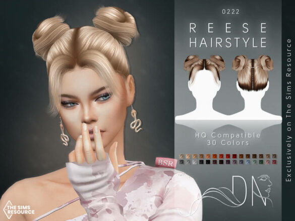 The Sims 4 Reese Hairstyle by DarkNighTt at TSR