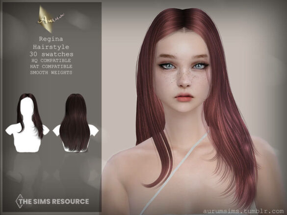 The Sims 4 Regina Hairstyle by AurumMusik