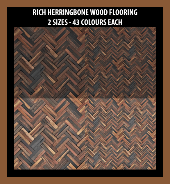 Rich Herringbone Wood Floors