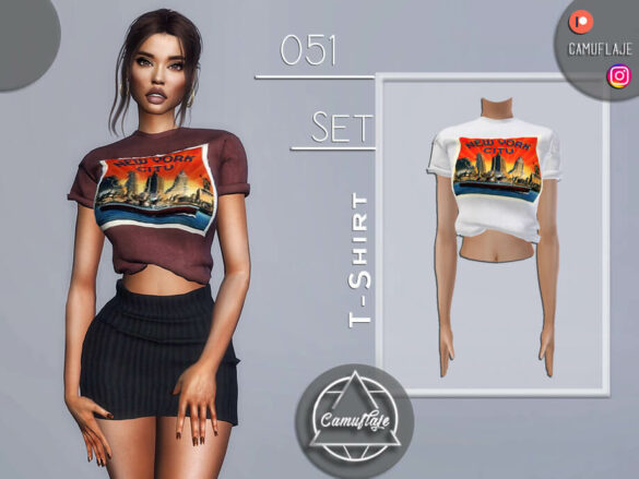The Sims 4 SET 051 – T-Shirt by Camuflaje