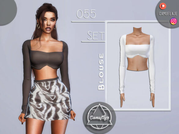 The Sims 4 SET 055 – Blouse by Camuflaje at TSR