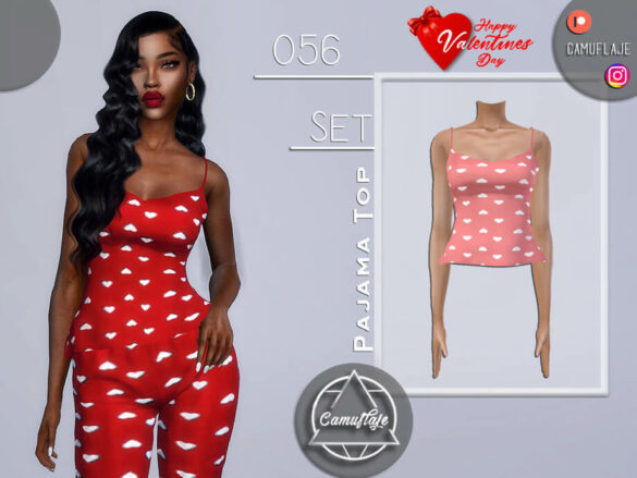 SET 056 – Pajama Top Valentines Day