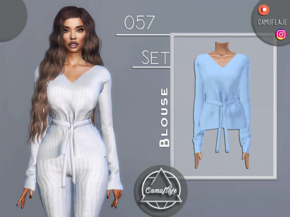 The Sims 4 SET 057 – Blouse by Camuflaje at TSR
