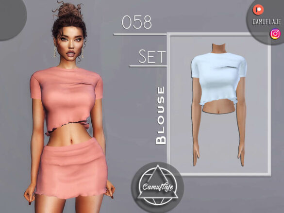 The Sims 4 SET 058 – Blouse by Camuflaje