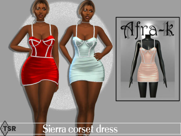 The Sims 4 Sierra corset dress by akaysims at TSR