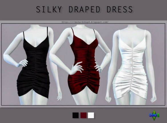 The Sims 4 Silky Draped Dress at Rimshard Shop