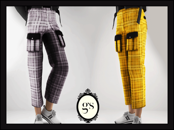 The Sims 4 sims 4 tartan male pants new mesh base game