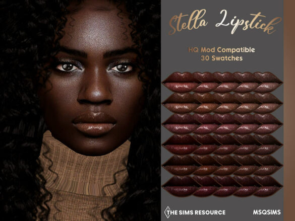 The Sims 4 Stella Lipstick by MSQSIMS from TSR