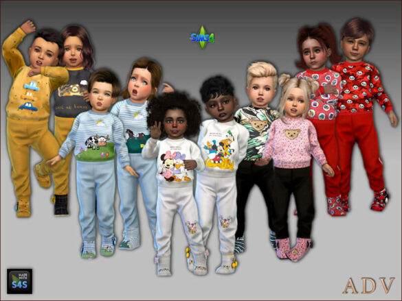 Sweatshirts pants and slippers for toddlers