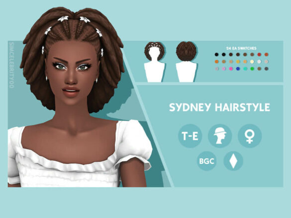 The Sims 4 Sydney Hairstyle by simcelebrity00
