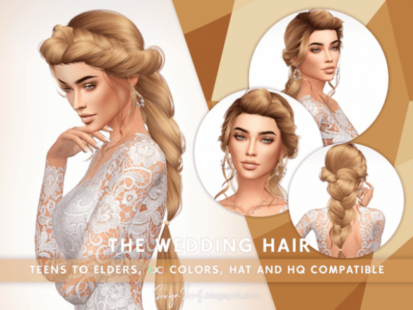 The Sims 4 The Wedding Hair by SonyaSims