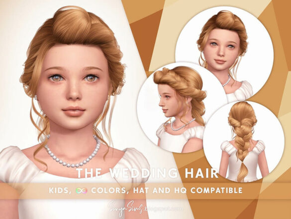 The Sims 4 The Wedding Hair KIDS by SonyaSimsCC