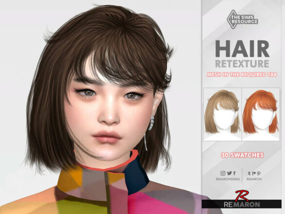 The Sims 4 TO0410 Hair Retexture by remaron at TSR