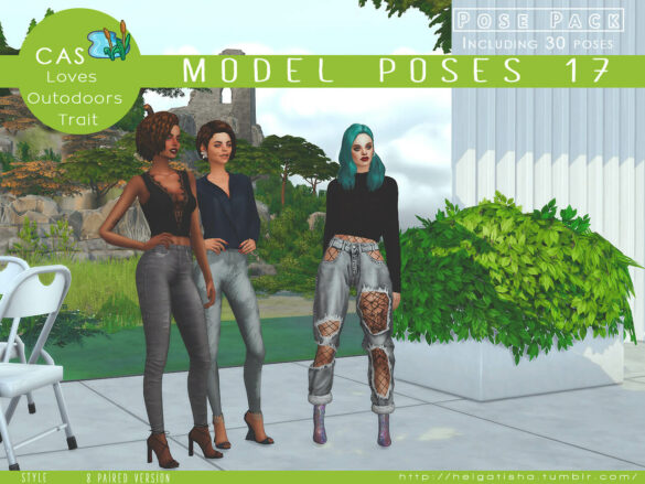 The Sims 4 ts4 model poses 17 pose pack cas download