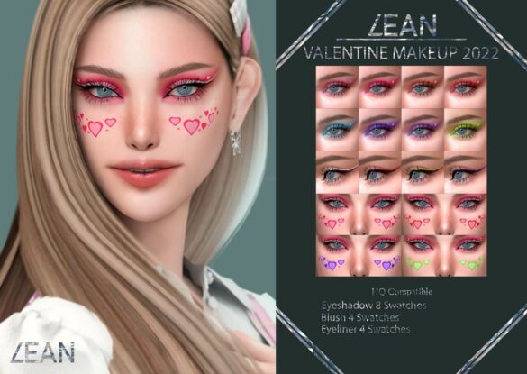 The Sims 4 VALENTINE MAKEUP 2022 at LEAN