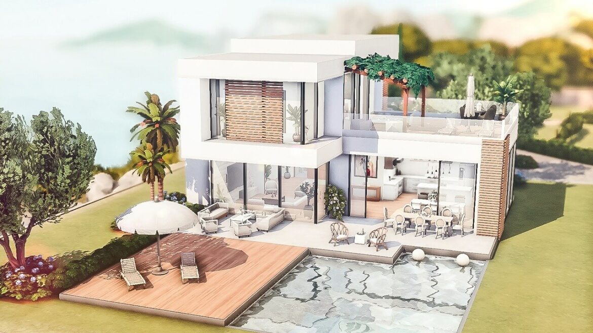 The Sims 4 villa tartosa is a modern villa