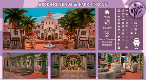 The Sims 4 Wedding Venue & Park at MikkiMur