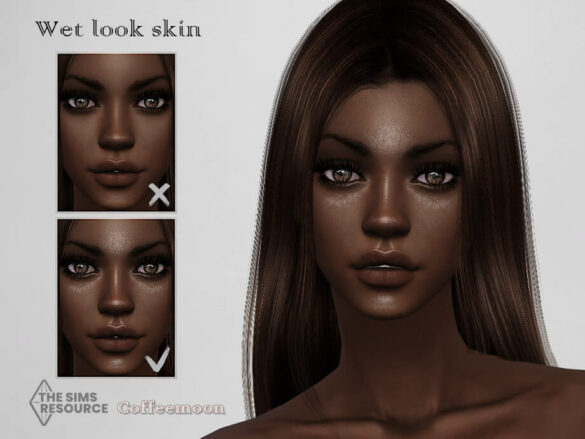 The Sims 4 Wet look skin (Skin detail) by coffeemoon