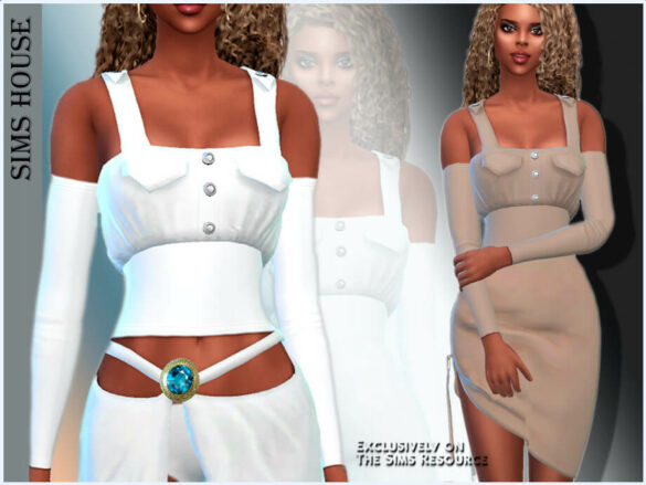 Women’s top with detachable sleeves
