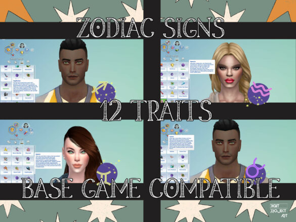 The Sims 4 Zodiac Signs by Digit PArt