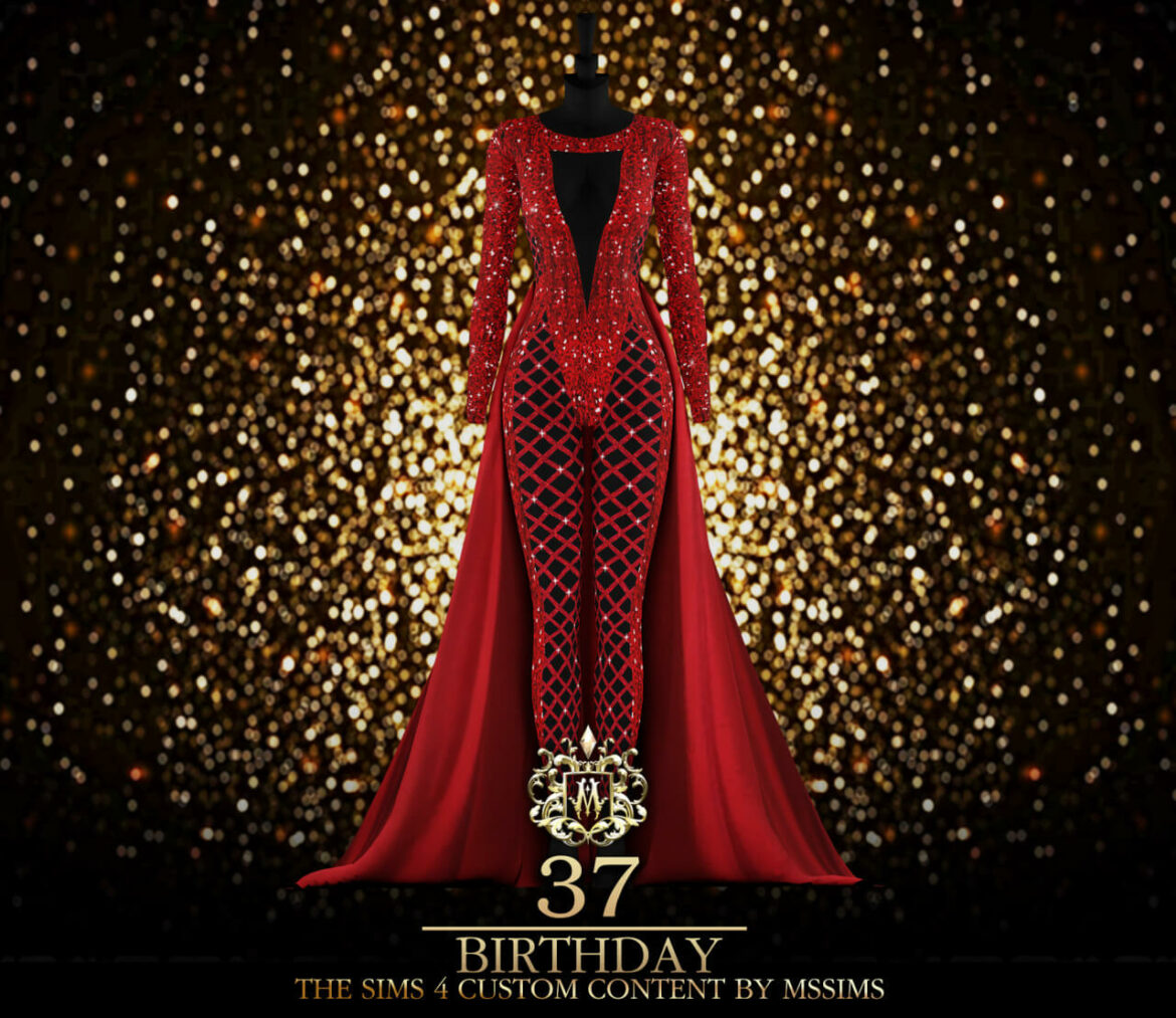 The Sims 4 37 BIRTHDAY JUMPSUIT at MSSIMS