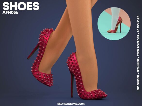 The Sims 4 AF SHOES N036 by REDHEADSIMS