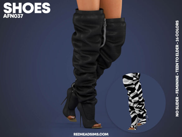 The Sims 4 AF SHOES N037 at REDHEADSIMS