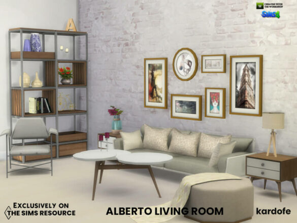 The Sims 4 Alberto living room by kardofe