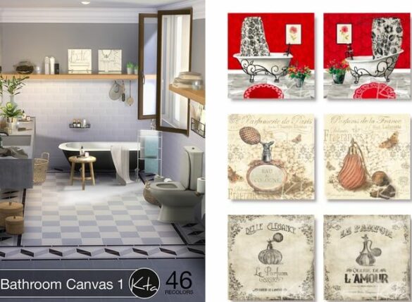 The Sims 4 Bathroom Canvas 1 at Ktasims