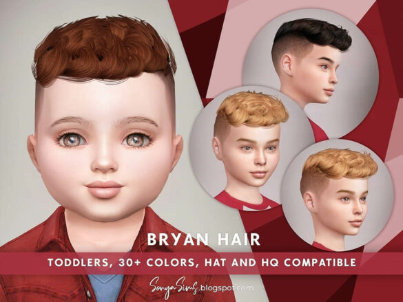 The Sims 4 Bryan Hair TODDLERS by SonyaSimsCC