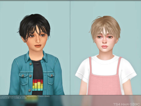 The Sims 4 Child Hair G39C by Daisy-Sims