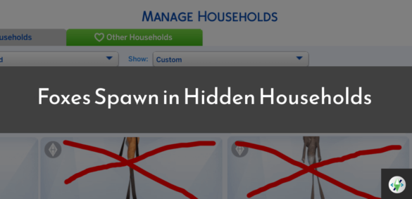 The Sims 4 CoL Foxes Spawn in Hidden Households