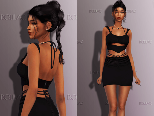 The Sims 4 cutout corset set