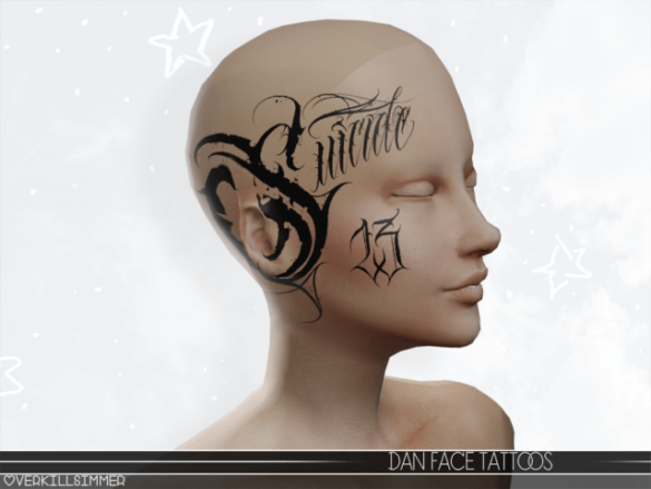 The Sims 4 dan face tattoos download