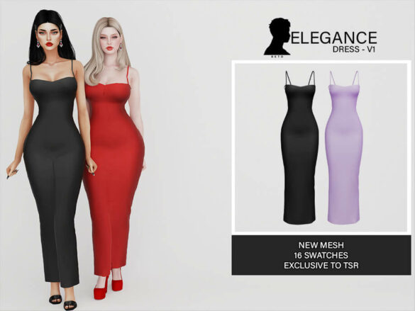 The Sims 4 Elegance (Dress V1) by Beto_ae0