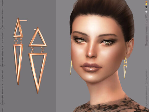 The Sims 4 Elegance earrings V2 by sugar owl