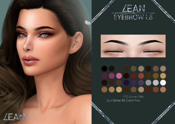 The Sims 4 EYEBROWS L8 at LEAN
