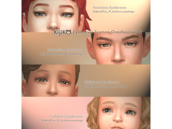 The Sims 4 Eyebrows Texture Overhaul Version2